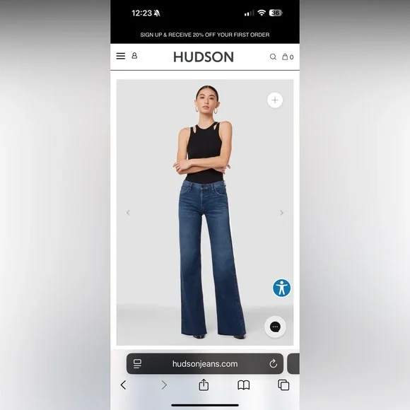 Trendy wide legged Hudson Jeans 29 - Picture 11 of 13